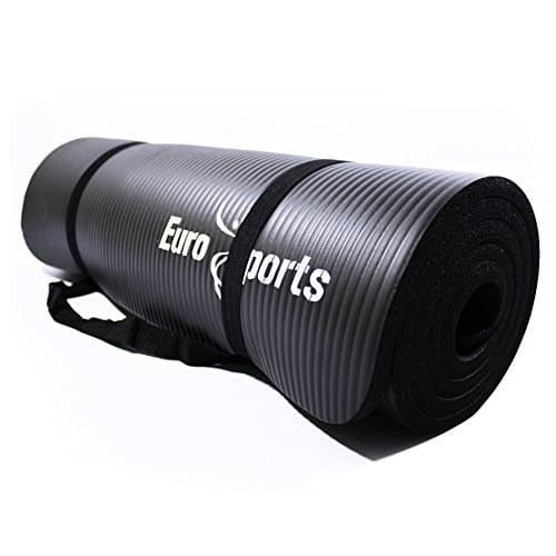 EUROSPORTS 1/2-Inch Extra Thick 72-Inch Long NBR Eco Friendly Non Slip Yoga Mat with a Carrying Strap for Yoga, Pilates and Exercise, Build Your Body Confidence in 2018
