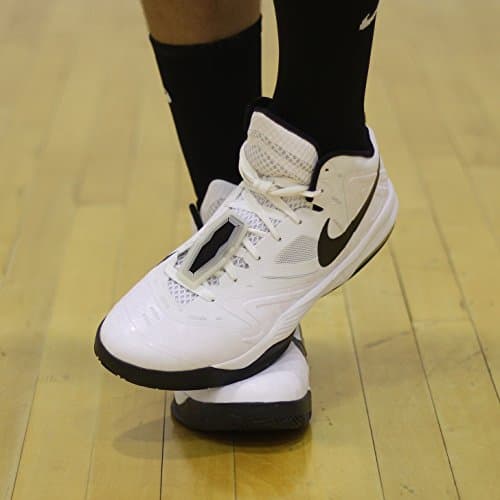 Stop Slipping on the Court - Court Grabbers On-Court Traction System for Basketball, Volleyball and Racquetball. Attaches to any athletic shoe. Red/Black