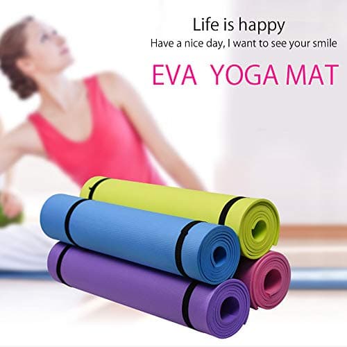 Yoga Mat 6mm Thick, 24" Wide, 68" Long - High Density - Non-Toxic - Phthalate Free - Clean EVA -Non-Slip (Green)