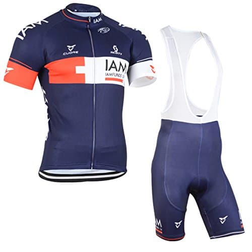 2015 Iam Pro Team Men's Short Sleeve Replica Cycling Jersey and Bib Shorts Set
