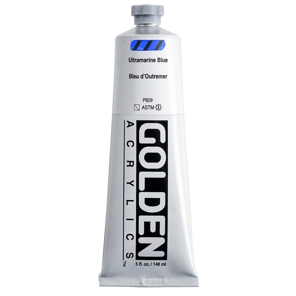 GOLDEN Heavy Body Acrylics, Ultramarine Blue, 5 fl. oz. Tube, Professional Acrylic Paint, Semi-Transparent