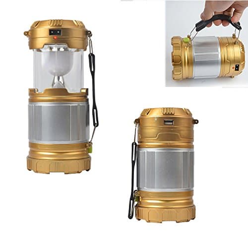 LED Hand Lamp Collapsible Solar Camping Lantern Tent Lights for Outdoor Lighting