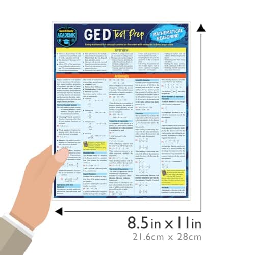 GED Test Prep - Mathematical Reasoning: A Quickstudy Laminated Reference Guide