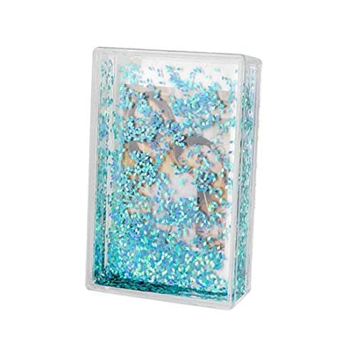 Hurricanes 3 Inch Glitter Snow Frame Photo Deaktop Decro Picture Shake for Fujifilm Instax Mini 11 Liplay 9 8 8+ 7s 25 26 50s-Blue Diamond