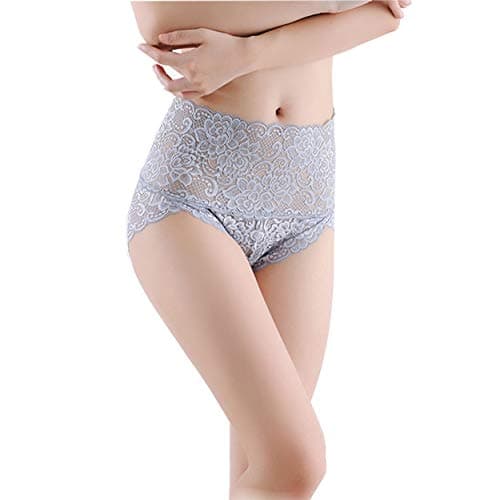 Women's Panties Lace Sexy High Waist Briefs Underwear Grey Tag 2XL