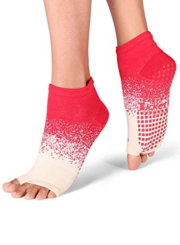 Yoga Socks for Women Non Slip, Toeless Non Skid Sticky Grip Sock - Pilates, Barre, Ballet