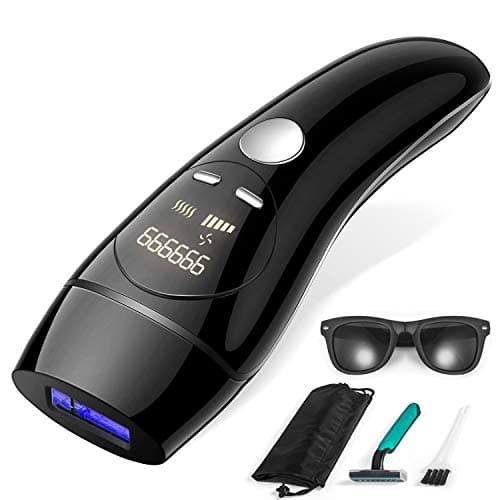 IPL Hair Removal for Women Men - Upgrade to 999,999 Flashes,Facial and Body Painless Permanent Hair Remover Device for Home Use by HOLOWELL (Black)