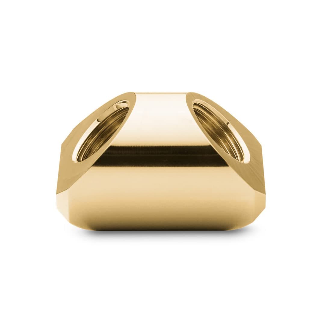 EKEKWB Quantum Torque Static 90 Degree Fitting, Female to Female, Gold