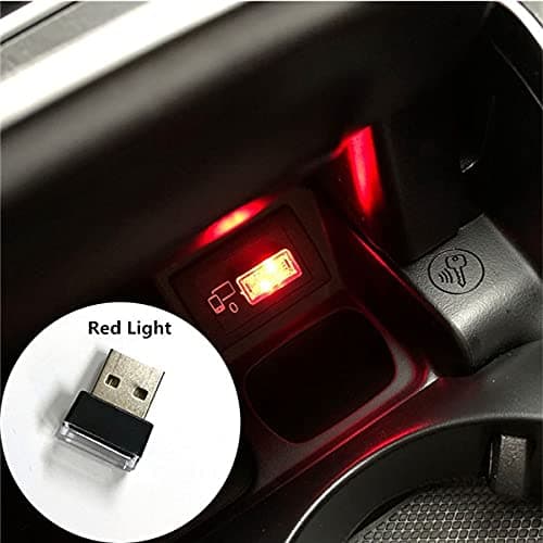 AZURA official - Decorative Lamp - 1 Piece Car USB LED Atmosphere Decorative Lights for ix35 iX45 ix20 iX25 i20 i30 i40 HB20 Sonata Verna Solaris Elant (Red)