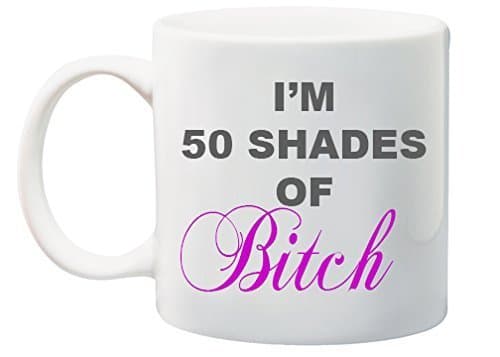 Funny 50 Shades of Bitch Novelty Coffee Mug by MugBros