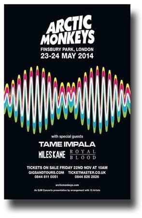 Ultimate Poster Arctic Monkeys Poster - Concert Promo 12 x 18 inch Tame Impala and Royal Blood