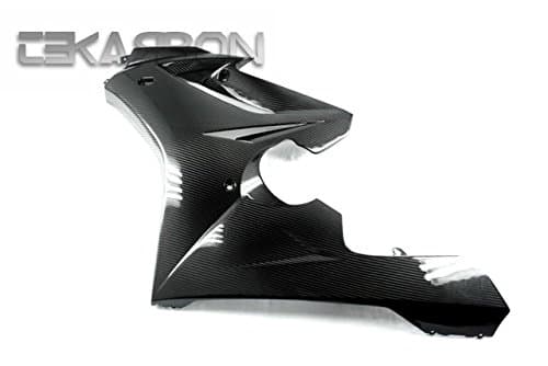 Tekarbon, Carbon Fiber Large Side Fairings, for Triumph Daytona 675 (2006-2012), 2x2 Twill Weave