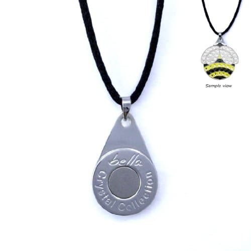 Bella Crystal Ladies Ball Marker Necklaces Black
