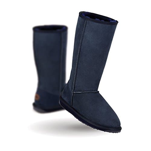 EMU Women's Stinger Hi Premium Sheepskin Water Resistant Boots (8 B(M) US, Indigo)
