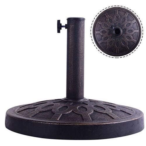 18" Round Umbrella Base Stand Market Patio Standing Outdoor Living Heavy Duty