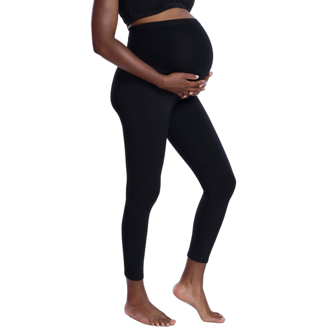 Women's Essential Stretch Full Length Secret Fit Over The Belly Pregnancy Legging