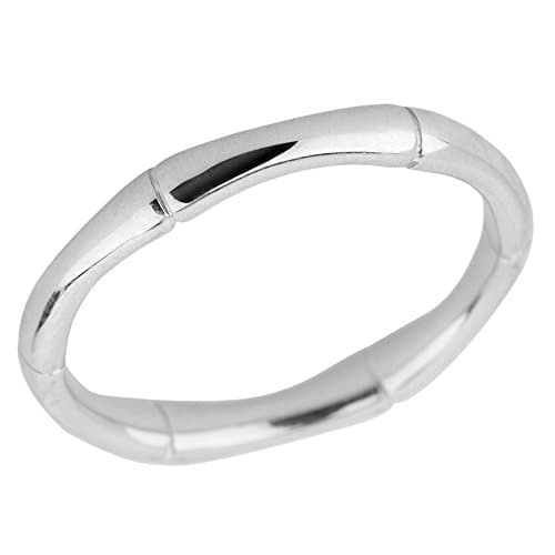 Thumb Rings 925 Sterling Silver 3 mm Bamboo (Size 9)