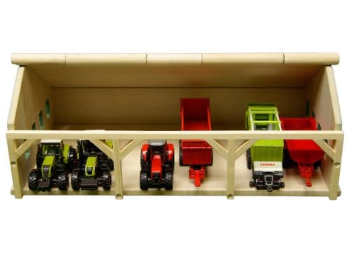 Kids Globe Large Wooden Farm Shed for Tractors (Scale 1:87)
