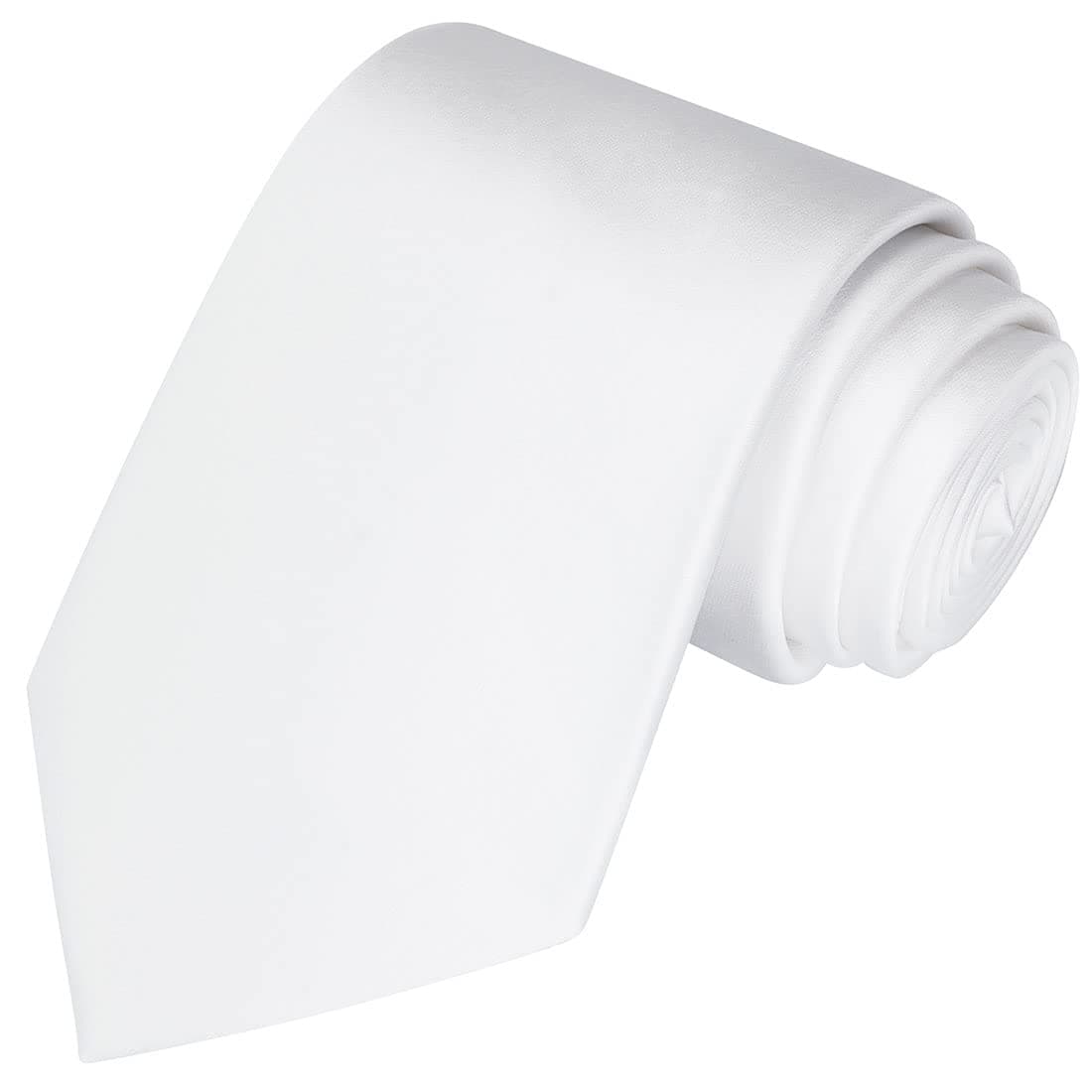 Solid Satin Tie Pure Color Necktie Mens Ties + Gift Box