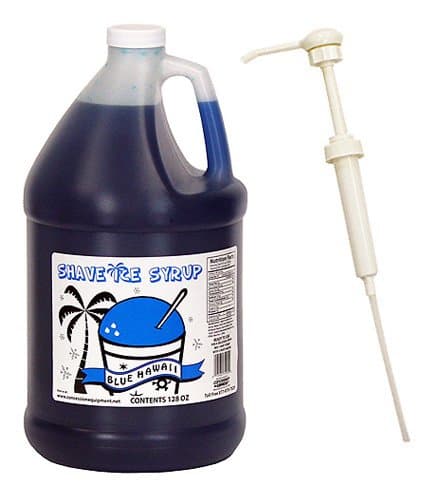 Shave Ice Syrups Gallon W/Pump (Blue Hawaii)