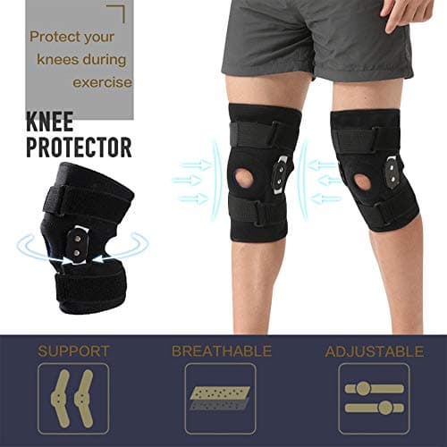 Plus-Size Decompression Knee Brace With Side Stabilizer for Effectively Relief of ACL, Arthritis, Meniscus Tear, Tendinitis Pain, Adjustable Compression Band, Suitable for Men and Women