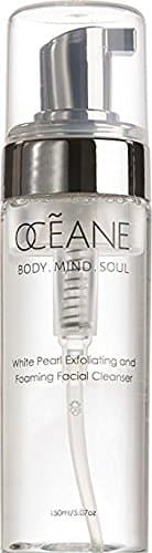 OCEANE Beauty White Pearl Exfoliating And Foaming Cleanser, Improve Skin Firmness, Texture, and Elasticity, Luxurious Makeup Remover and Deep Clean Pores OC6
