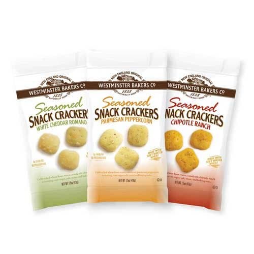 Westminster Cracker Assorted Dump Bin Seasoned Crackers, 1.5 Ounce -- 72 per case.