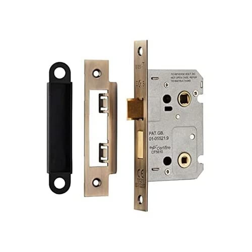 Carlisle Brass BAE5025 EASI-T Bathroom Lock, Antique Brass, 2.5" / 64mm