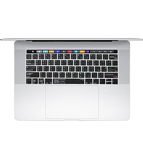 Dogxiong VI Vim Editor Commands Shortcuts Hotkey Silicone Keyboard Cover Skin for MacBook New Pro with Touch Bar 13 Inch and 15 Inch (A1989/A1706,A1990/A1707) 2018 2016 2017 Release with Touch ID
