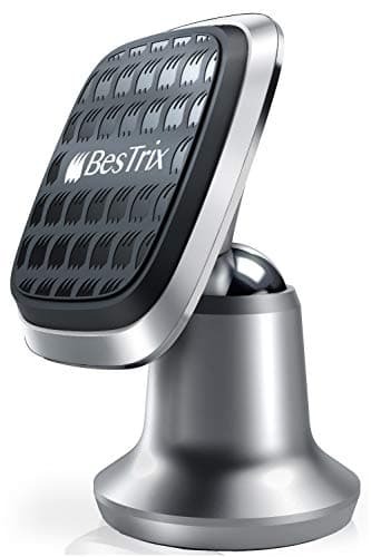 Bestrix Magnetic Car Phone Mount | Universal Cell Phone Holder for Car Dashboard Compatible with iPhone 11Pro,Xr,Xs,XS MAX,XR,X,8,8Plus,7,7Plus,6,6Plus,Galaxy Note S7 S8 S9 S10 (Silver)