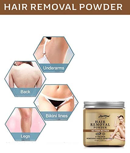Natural & Organic Hair Removal Powder, All Hair & Skin Type,for women, 100gm, Pack Of 1