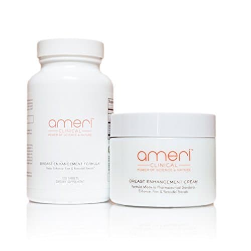Ameri Clinical Breast Enhancement/Breast Enlargement Set (100ml Cream+120 Tablets Dietary Supplement) by Ameri