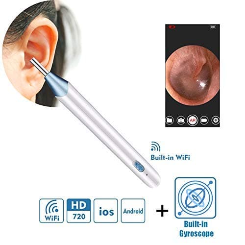 NEME Wireless Ear Camera - Ear Cleaning Kit - Endoscope Ear Cleaner- Digital Ear Otoscope - Ear Inspection - Ear Pick - Ear Wax Cleaning Tool with 6 LED Lights - Android Devices - iPhone & iPad