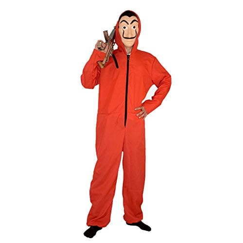 Salvador Dali La Casa De Papel Cosplay Movie Red Coverall Halloween Costume