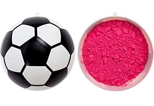 SimplyHealth Gender Reveal Soccer Ball - Spill Proof Design. Biggest Soccerball with Most Powder for Biggest Puff and Great Photos Opportunity. Not Transparent Can't See The Powder Inside