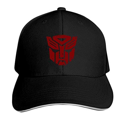 Unisex T-ransformers Rescue-Bots-Cartoon Mask Hip Hop Baseball Cap Adjustable Peaked Sandwich Hat Black