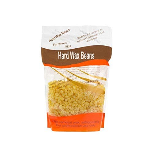 Hard Wax Beans, Natural Full-Body Hair Removal Wax Bean Professional Solid Pearl Wax for Women and Men Stripless for Arms, Legs, Face, Armpit, Some Sensitive Areas,Bikini Area (Wax-Honey)