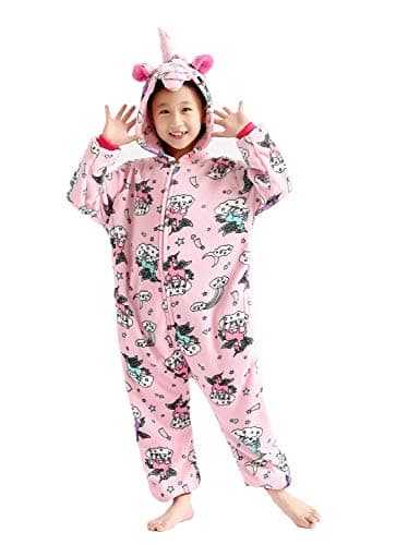 Kids Cosplay Costumes Pajamas for Girls Unicorn Onesie Birthday Gifts(Pink pagasus,8-10 Years)