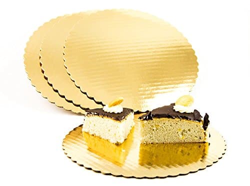 Chefible Premium Gold Cake Circles, Corrugated, Cake Board, 10 Inch Diameter, Pack of 12