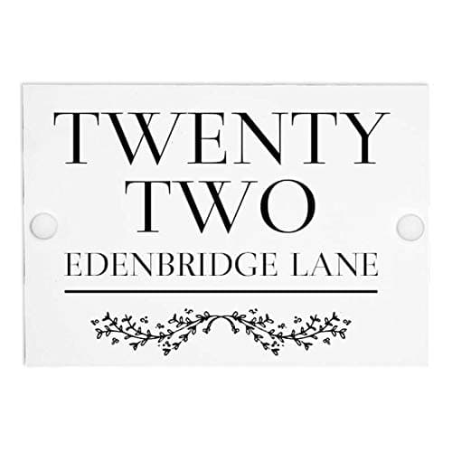 Modern House Sign Personalised For Your Door and Home | Ivy Way Matt black or white acrylic