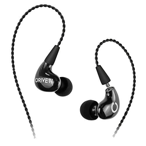 ORIVETI New PRIMACY - Whole Aluminium Earphones Body, Triple Driver Hybrid 2 Balanced Armature+Dynamic, High Fidelity, Cable Detachable, in-Ear Headphones (Jet Black)