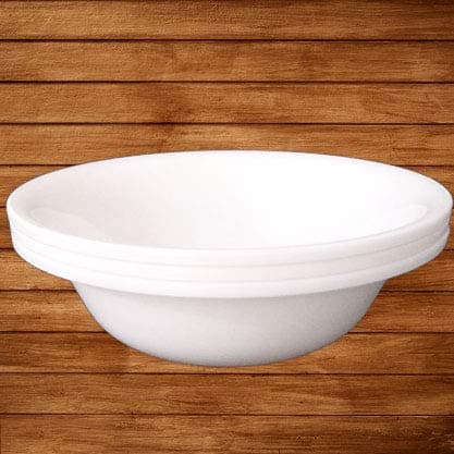 DECORNT Oval Shape Serving Bowl, White Color, Food-Grade Material, 8.2 Inches X 4.7 Inches (Pack of 2)
