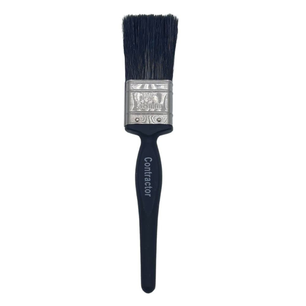 Maxim Contractor Paint Brush for Emulsions, Gloss & Satin Paints and Varnishes - 1.5" - No Bristle Loss, Natural Bristle & Synthetic Filament mix for Superb Paint Pick-Up & Release (1.5" / 38mm)