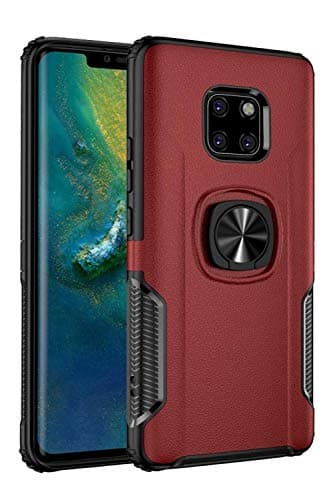 Mate 20 Pro Case Compatible with Huawei Mate20Pro Phone Cover Rotating Ring Huewei Mad Mate20 20pro Bumper Protective 6.39 Inch (Red)