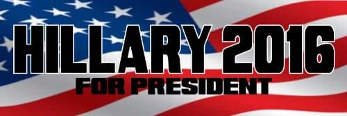 2016 Hillary Clinton for President Bumper Sticker Car Truck Window