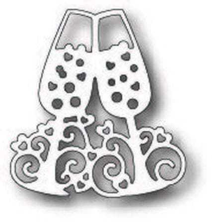 Tutti Designs Champagne Flutes Cutting Die TUTTI-298 Wedding