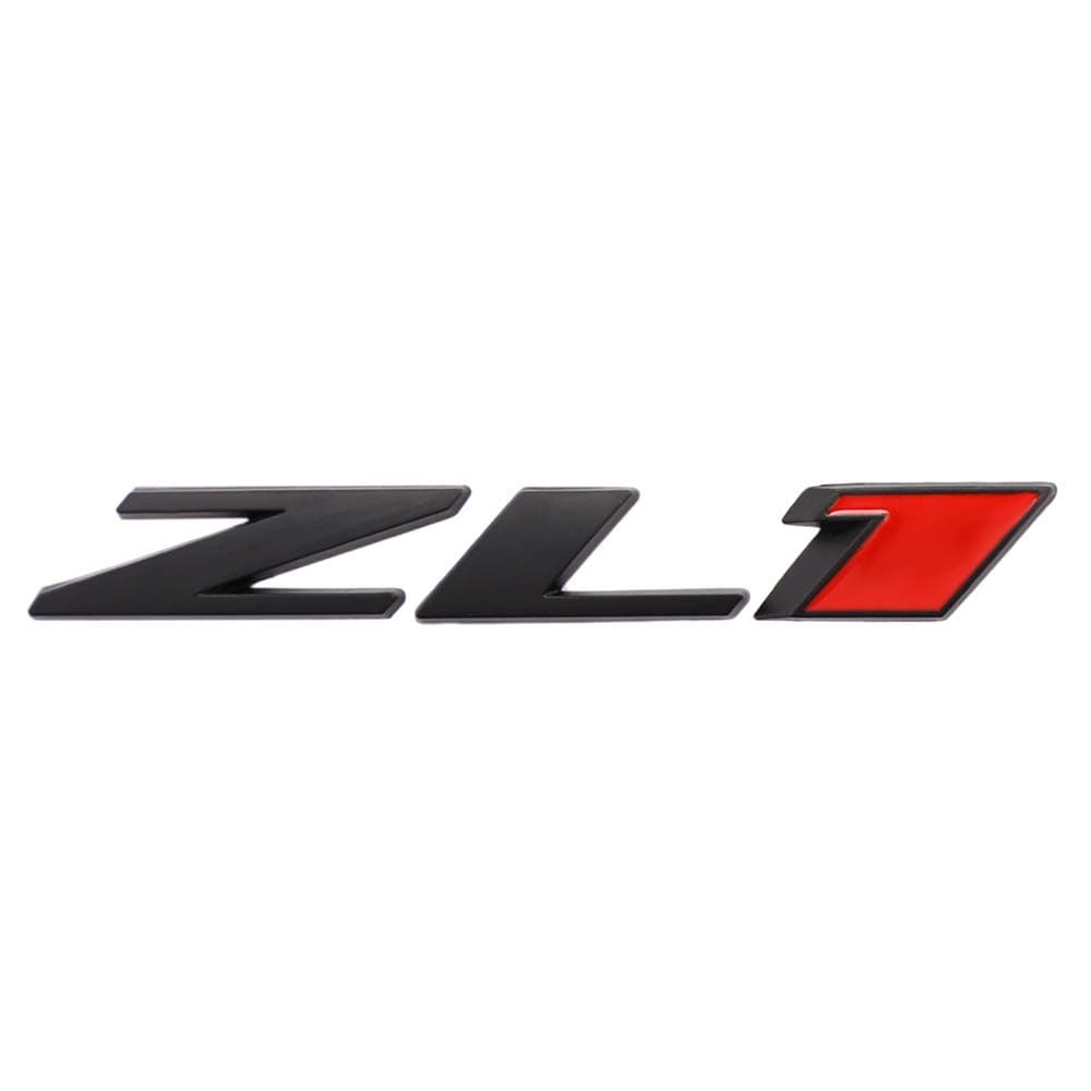 OEM Camaro ZL1 Emblem Letter Rear Side ZL1 Logo Sticker for Camaro ZL-1 (Black 1pc)