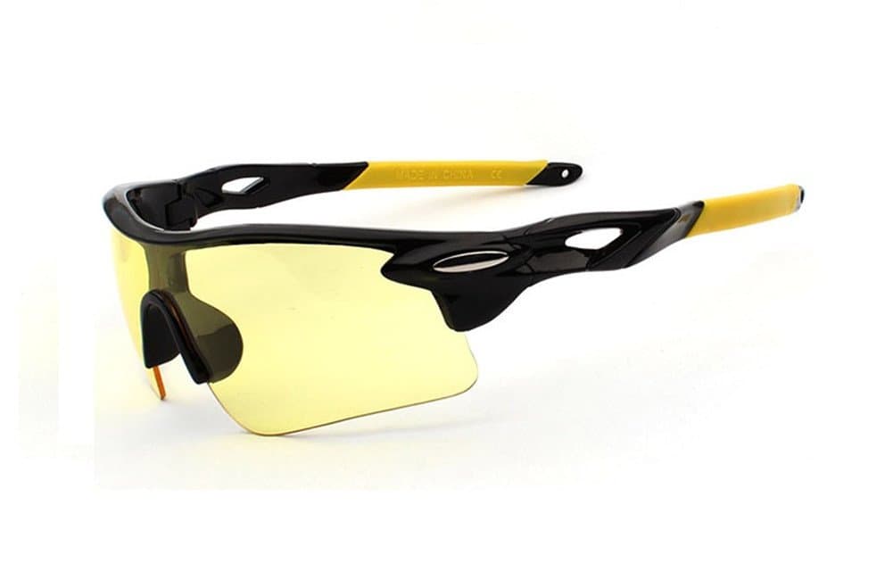 Wonzone Outdoor Sports Athlete's Eyewear UV Protection Night Vision Sunglasses Riding Glasses Eye Gear Protecor for Cycling Fishing Golf