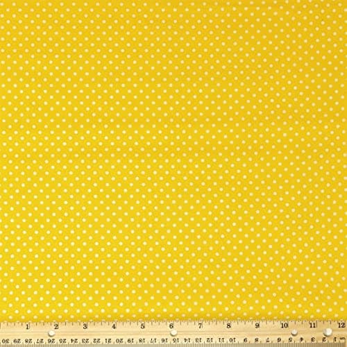 Stitch & SparkleCotton 44" Med Dot Sunshine Color Sewing Fabric by The Yard