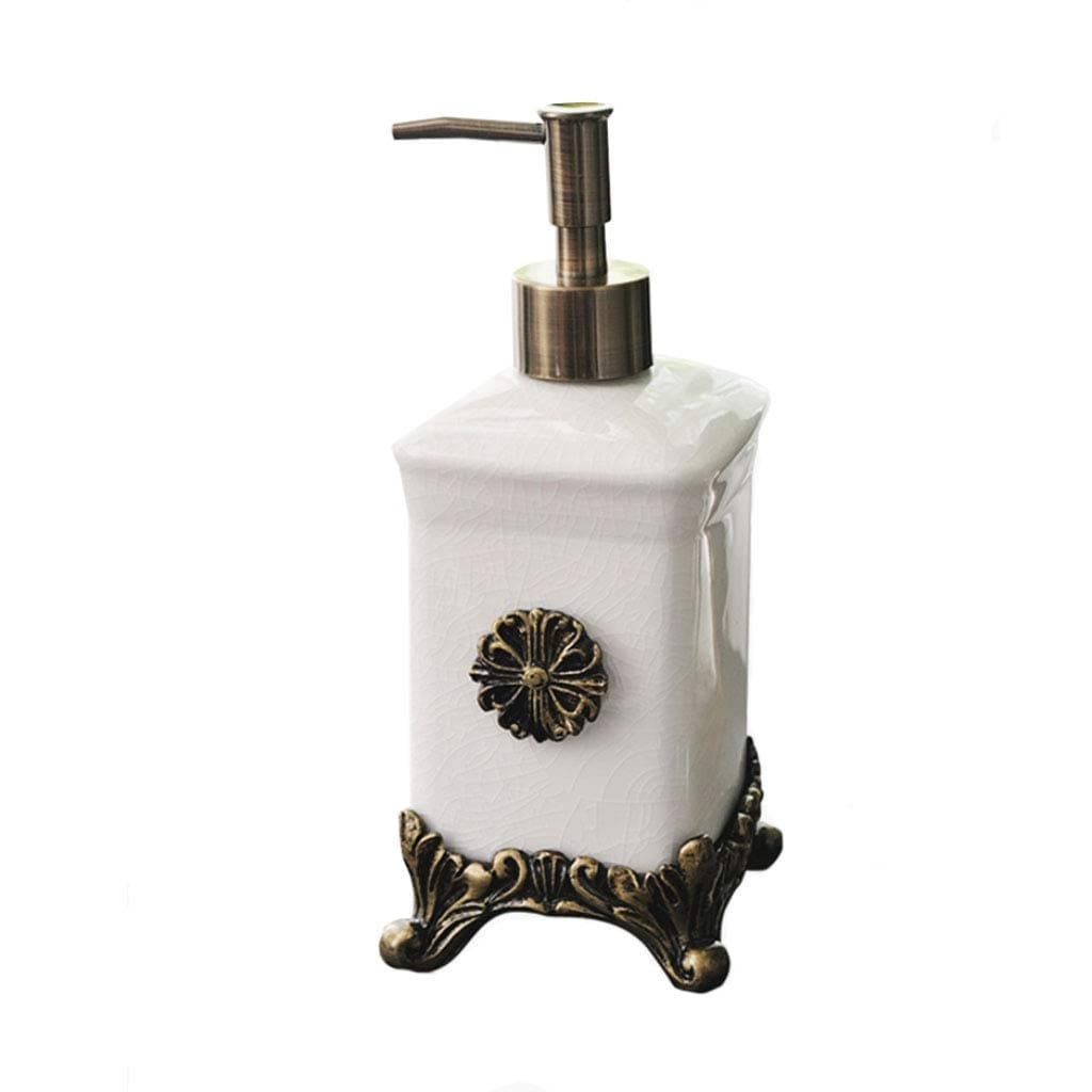 JKL soap dispenser Ceramics Vintage Pump Liquid Soap Dispenser Bathroom Kitchen Sink Hand Soap Dispenser Shower Gel Pump Lotion Bottle, 300ML